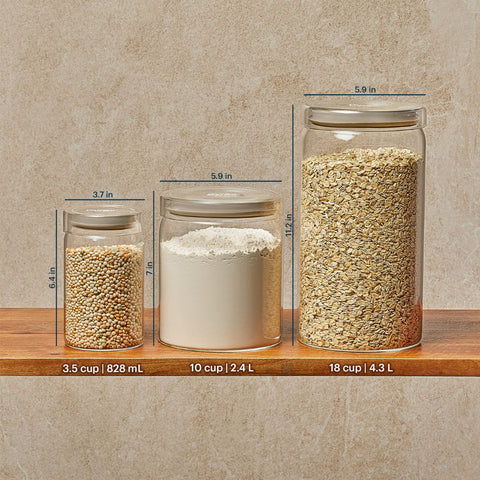 Pyrex® 3-Piece Glass Canister Set