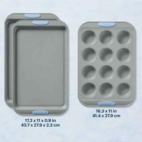 Pyrex® Metal Bakeware 3-Piece Set in Cerulean