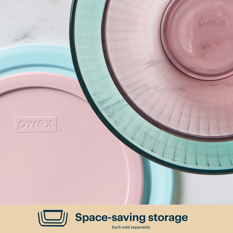 Pyrex® Colors Sculpted Tinted 4.5-quart Mixing Bowl with Lid, Aqua