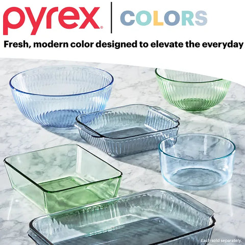 Pyrex® Colors Sculpted Tinted 3-piece Mixing Bowl Set